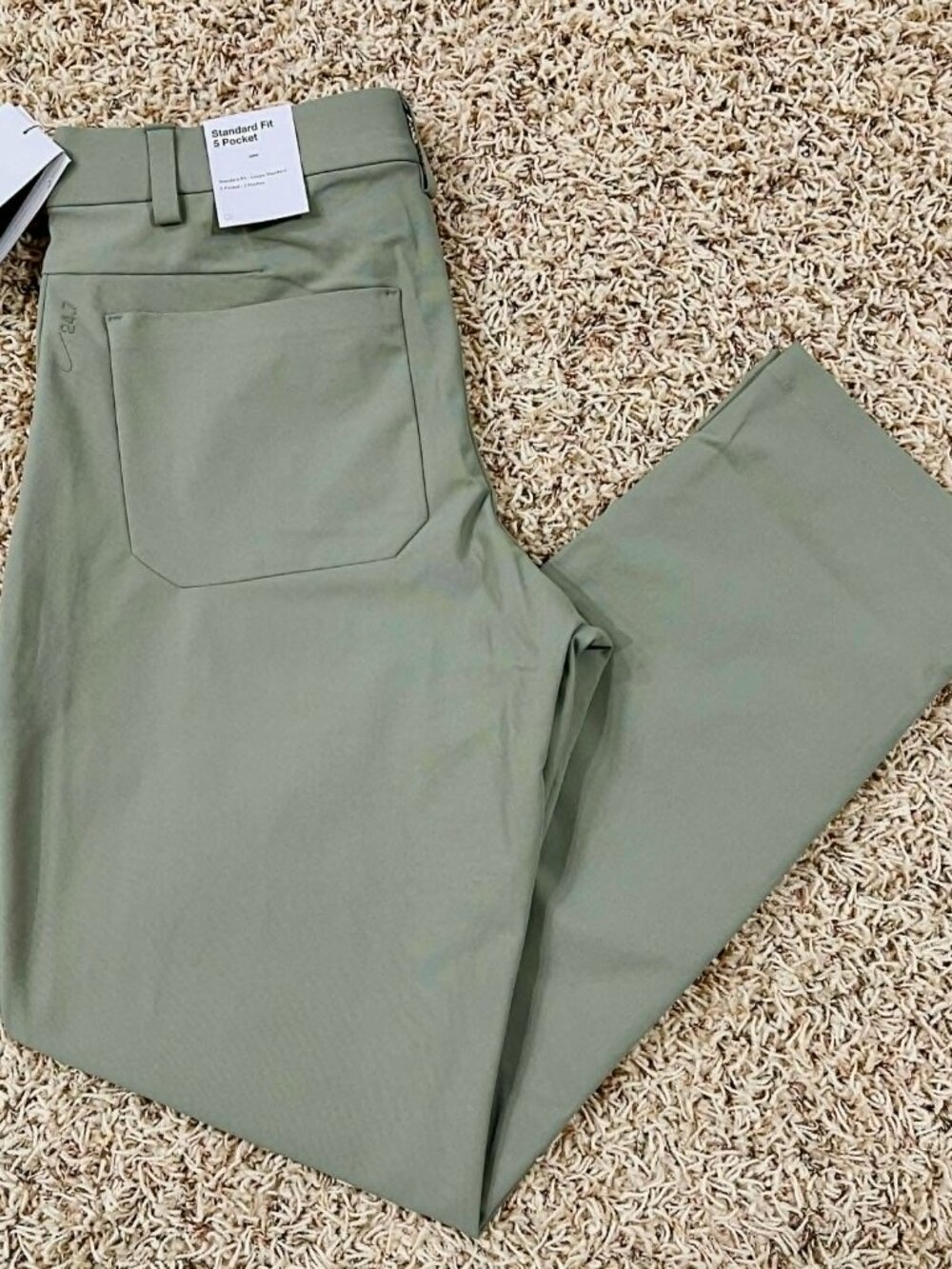 Nike 24.7 PerfectStretch Men's Dri-FIT 5-Pocket Pants Light Army, Size 30x32